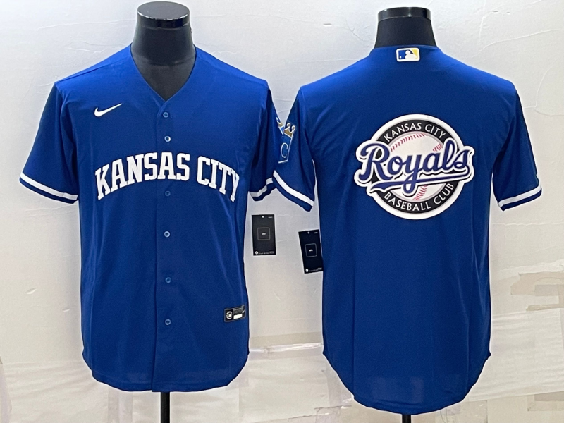 Men's Kansas City Royals Blue Blank Jersey